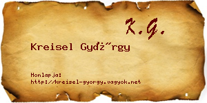 Kreisel György névjegykártya